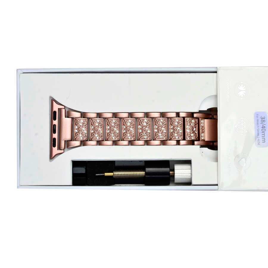 Watch Ultra 49mm Kordon Wiwu Three Beads Set Auger Metal Strap Kayış - 24 Watch Ultra 49mm Kordon Wiwu Three Beads Set Auger Metal Strap Kayış - 24